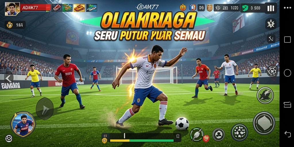 Tampilan menarik dari gameplay ADAM77 saat pertandingan berlangsung.