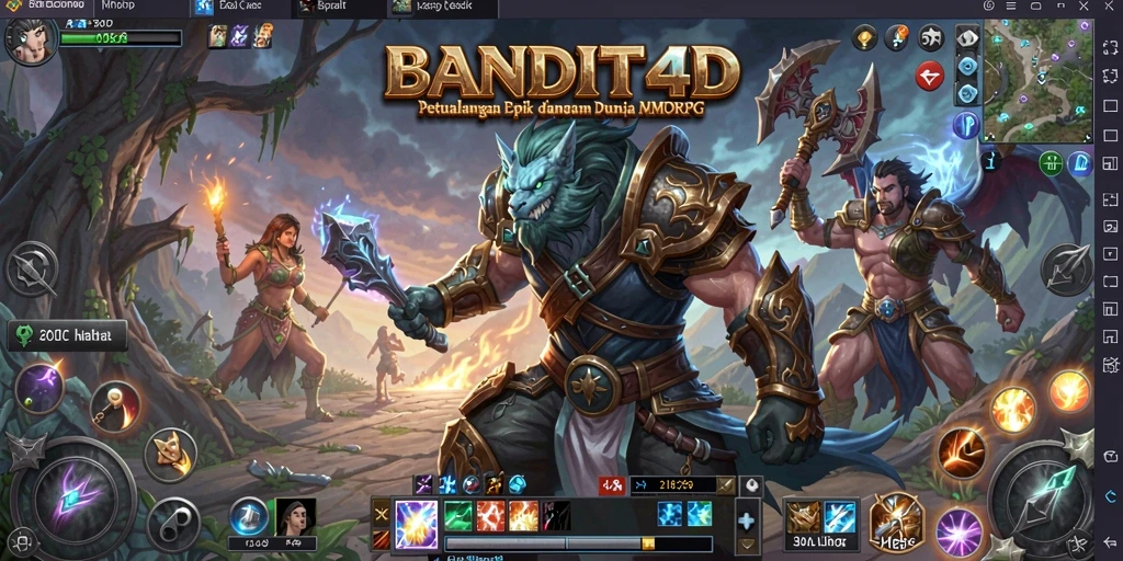 Screenshot gameplay BANDIT4D menampilkan aksi petualangan seru dalam MMORPG.