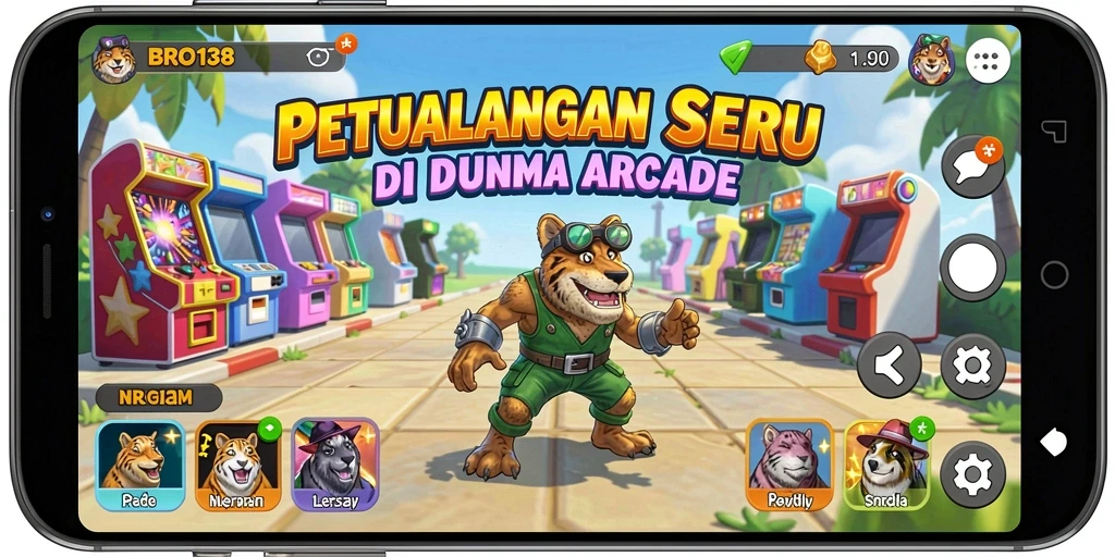 Tampilan gameplay yang seru dan penuh aksi di BRO138.