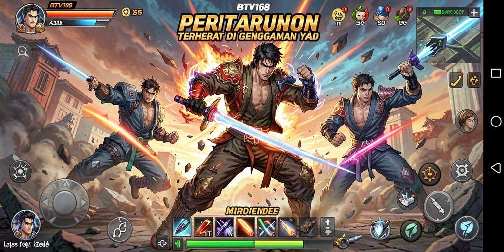 Tampilan gameplay BTV168 yang penuh aksi dan seru.
