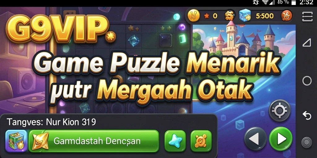 Tangkapan layar gameplay G9VIP menunjukkan teka-teki yang menarik dan menantang.
