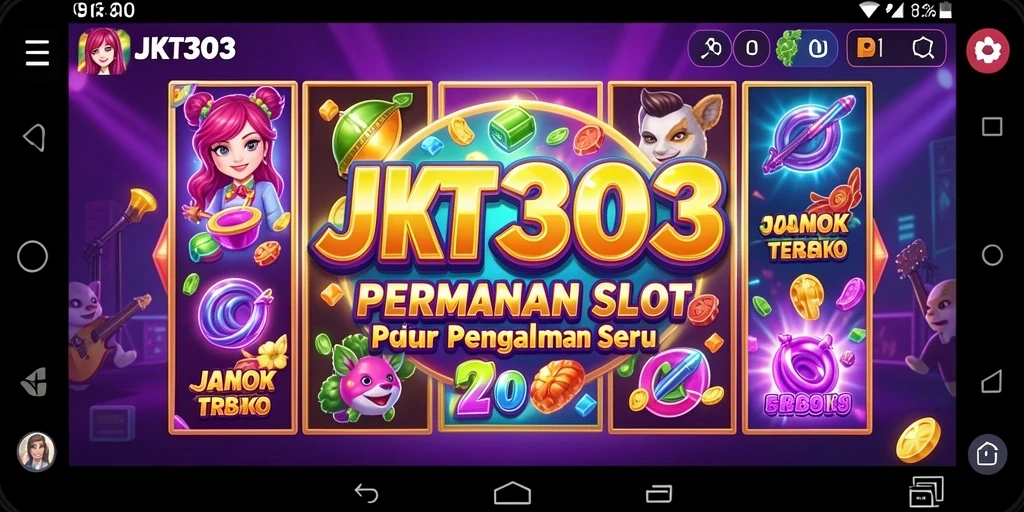 Screenshot utama JKT303 menampilkan gameplay slot yang menarik.