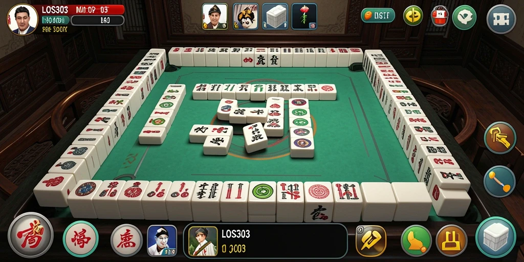 Screenshot utama LOS303 menampilkan gameplay Mahjong yang seru dan menantang.