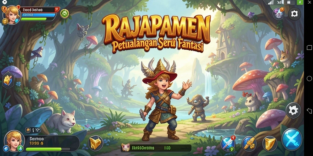Screenshot gameplay RAJAPAMEN yang menampilkan aksi petualangan seru.