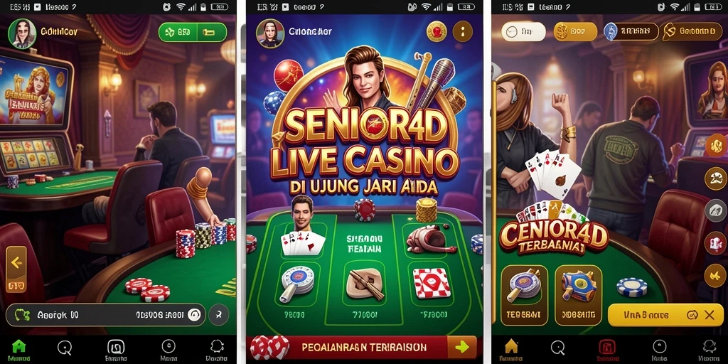 Tampilan menarik dari gameplay Live Casino SENIOR4D.